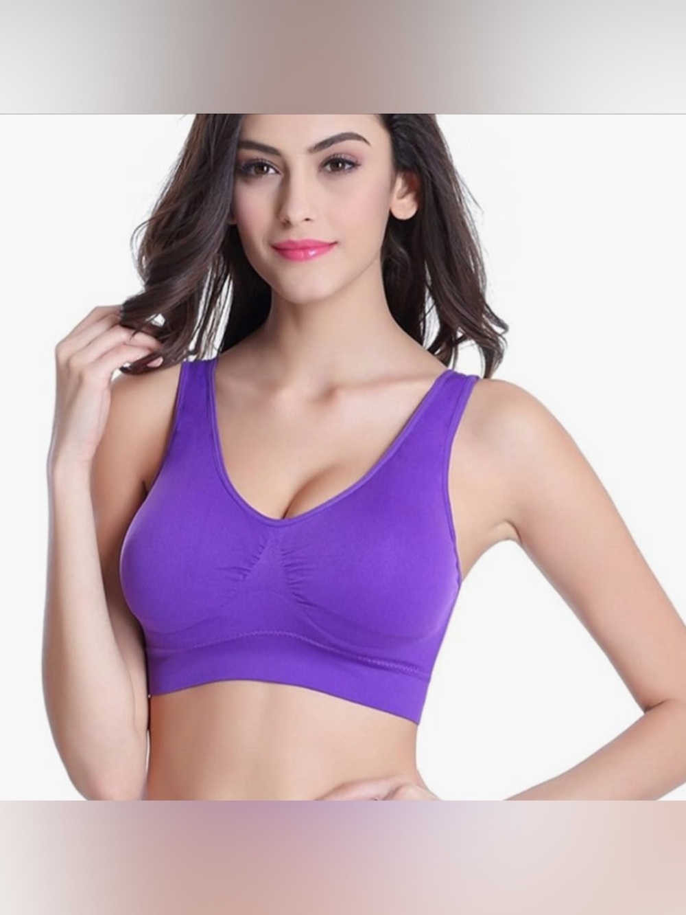 Seamless Purple Wireless Comfort Bra
